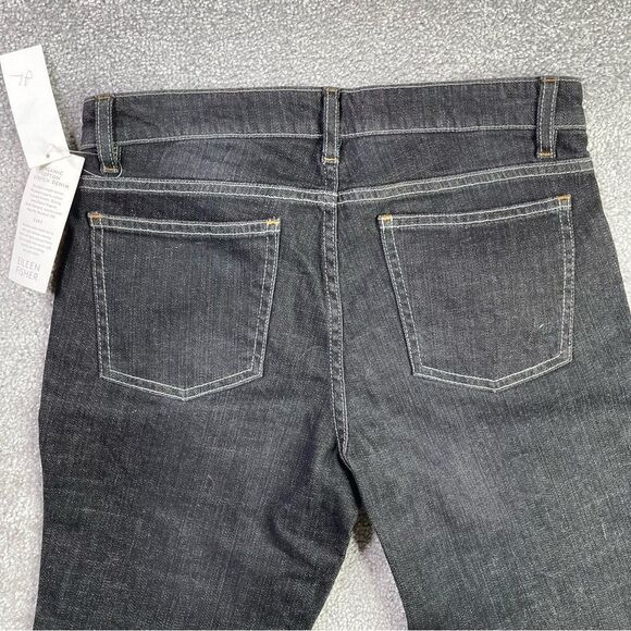 Eileen Fisher Jeans Women's 2 Black Skinny Mid-Rise Denim Stretch Organic Cotton - Picture 5 of 16